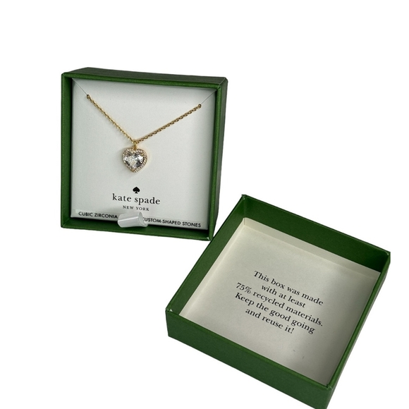 Kate Spade New York CZ Heart Pendant Necklace NIB - Picture 3 of 7
